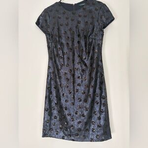 Lauren Ralph‎ Lauren Navy Sequin Cocktail Dress - NWOT